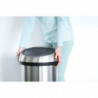 Κάδος BrabantiaTouch 647253, 60 l, Ομαλό και αθόρυβο άνοιγμα, Inox/μαύρο