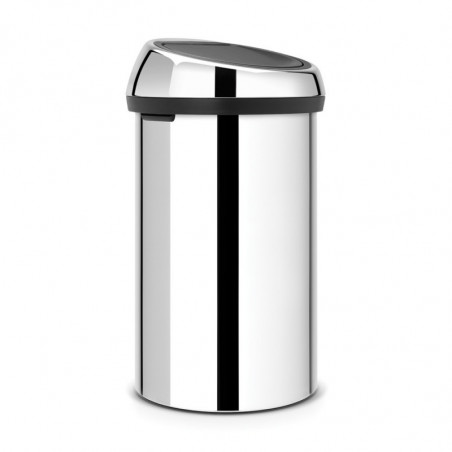 Κάδος Brabantia Touch Bin 647254, 60 l, ομαλό και αθόρυβο άνοιγμα, Inox