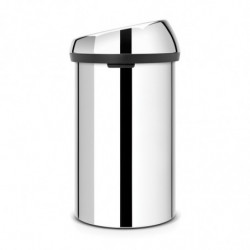 Κάδος Brabantia Touch Bin 647254, 60 l, ομαλό και αθόρυβο άνοιγμα, Inox
