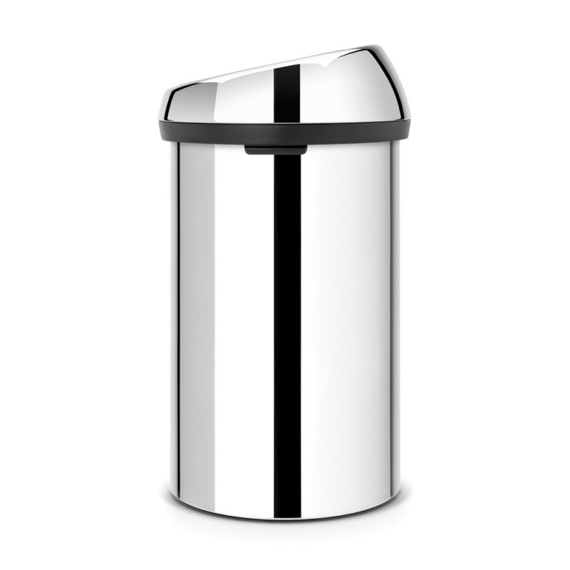 Κάδος Brabantia Touch Bin 647254, 60 l, ομαλό και αθόρυβο άνοιγμα, Inox