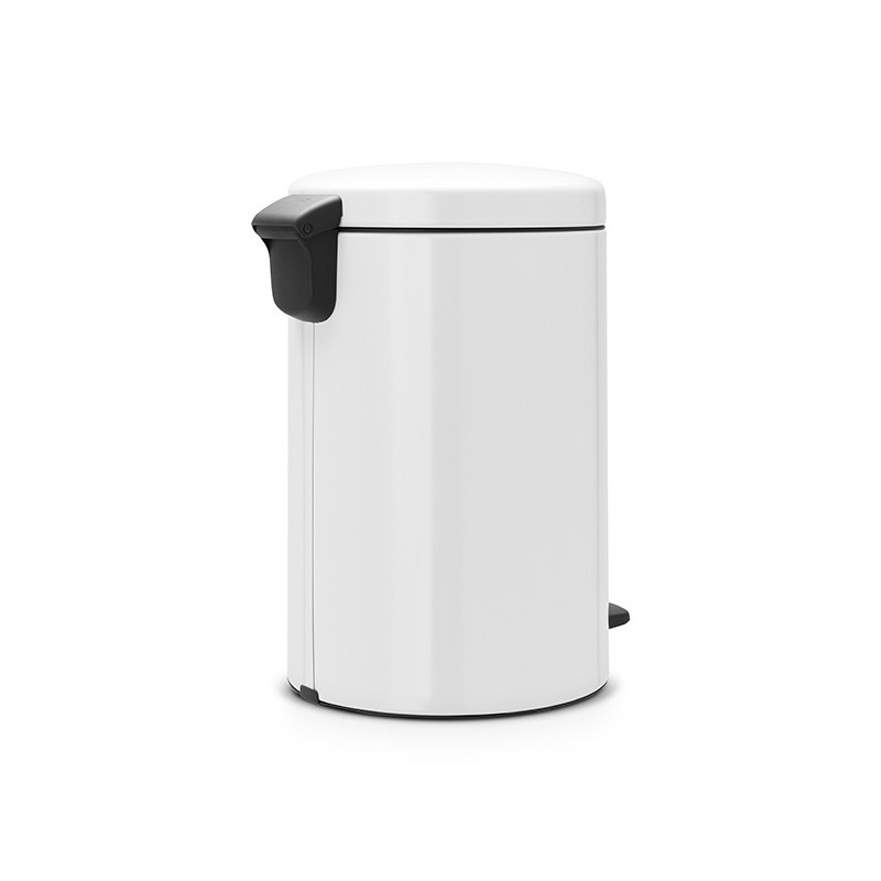 Κάδος με πεντάλ Brabantia NewIcon 649047, 20 l, Ομαλό κλείσιμο, Αντιολισθητική βάση, Μεταλλικός εσωτερικός κάδος, Λευκό