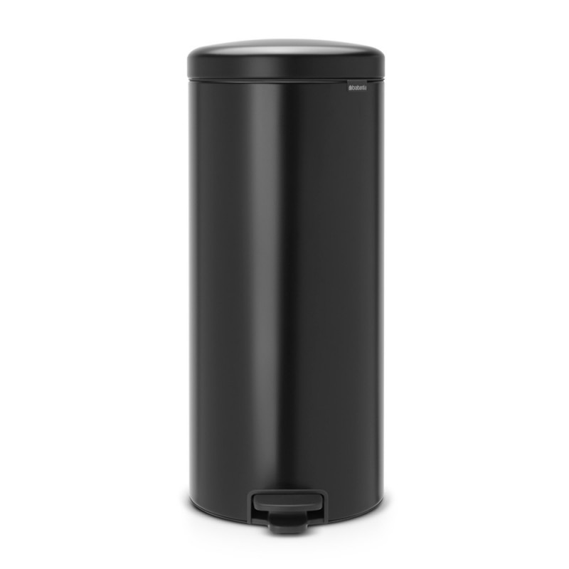Κάδος με πεντάλ Brabantia NewIcon 649059, 30 l, Εύκολο κλείσιμο, Αντιολισθητική βάση, Μαύρο
