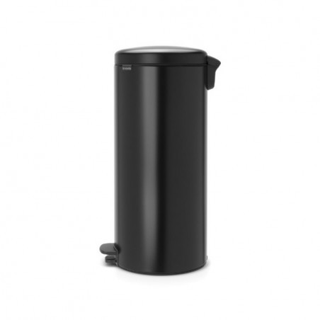 Κάδος με πεντάλ Brabantia NewIcon 649059, 30 l, Εύκολο κλείσιμο, Αντιολισθητική βάση, Μαύρο