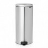 Κάδος με πεντάλ Brabantia NewIcon 649061, 30 l, Εύκολο κλείσιμο, Αντιολισθητική βάση, Ανθεκτικό στα δακτυλικά αποτυπώματα, Inox/Matte