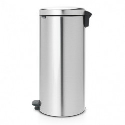 Κάδος με πεντάλ Brabantia NewIcon 649061, 30 l, Εύκολο κλείσιμο, Αντιολισθητική βάση, Ανθεκτικό στα δακτυλικά αποτυπώματα, Inox/Matte