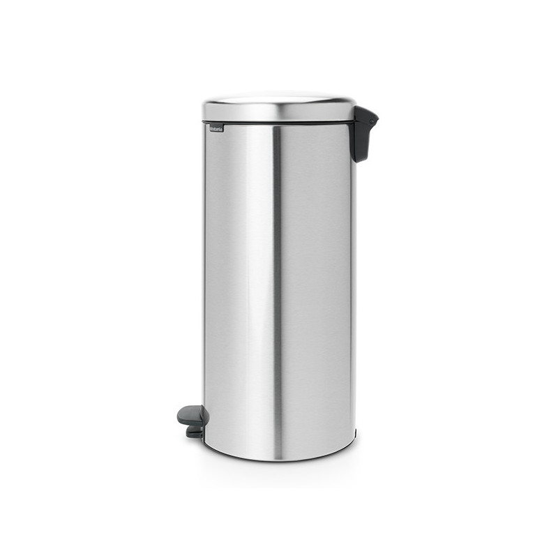 Κάδος με πεντάλ Brabantia NewIcon 649061, 30 l, Εύκολο κλείσιμο, Αντιολισθητική βάση, Ανθεκτικό στα δακτυλικά αποτυπώματα, Inox/Matte