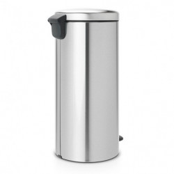 Κάδος με πεντάλ Brabantia NewIcon 649061, 30 l, Εύκολο κλείσιμο, Αντιολισθητική βάση, Ανθεκτικό στα δακτυλικά αποτυπώματα, Inox/Matte