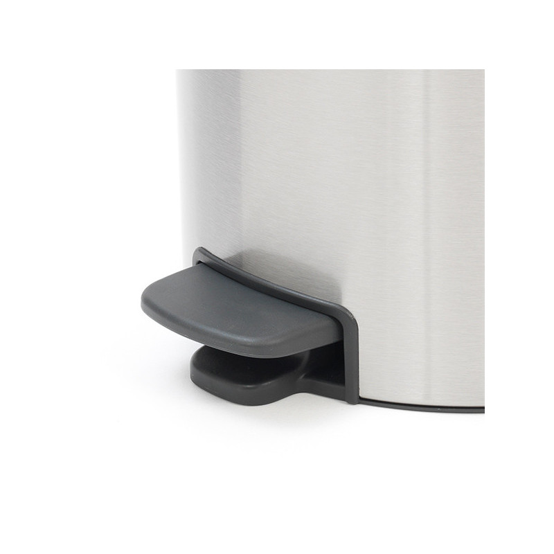 Κάδος με πεντάλ Brabantia NewIcon 649061, 30 l, Εύκολο κλείσιμο, Αντιολισθητική βάση, Ανθεκτικό στα δακτυλικά αποτυπώματα, Inox/Matte