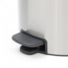 Κάδος με πεντάλ Brabantia NewIcon 649061, 30 l, Εύκολο κλείσιμο, Αντιολισθητική βάση, Ανθεκτικό στα δακτυλικά αποτυπώματα, Inox/Matte