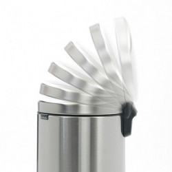 Κάδος με πεντάλ Brabantia NewIcon 649061, 30 l, Εύκολο κλείσιμο, Αντιολισθητική βάση, Ανθεκτικό στα δακτυλικά αποτυπώματα, Inox/Matte