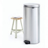 Κάδος με πεντάλ Brabantia NewIcon 649061, 30 l, Εύκολο κλείσιμο, Αντιολισθητική βάση, Ανθεκτικό στα δακτυλικά αποτυπώματα, Inox/Matte