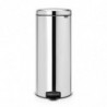 Κάδος με πεντάλ Brabantia NewIcon 649064, 30 l, Εύκολο κλείσιμο, Αντιολισθητική βάση, Μεταλλικός εσωτερικός κάδος, Inox