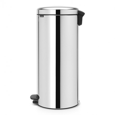 Κάδος με πεντάλ Brabantia NewIcon 649064, 30 l, Εύκολο κλείσιμο, Αντιολισθητική βάση, Μεταλλικός εσωτερικός κάδος, Inox