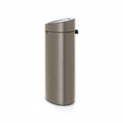 Κάδος Brabantia Touch Bin New 649732, 40 l, αθόρυβο και ομαλό κλείσιμο, επίπεδη πλάτη, γκρι