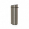 Κάδος Brabantia Touch Bin New 649732, 40 l, αθόρυβο και ομαλό κλείσιμο, επίπεδη πλάτη, γκρι