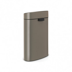 Κάδος Brabantia Touch Bin New 649732, 40 l, αθόρυβο και ομαλό κλείσιμο, επίπεδη πλάτη, γκρι