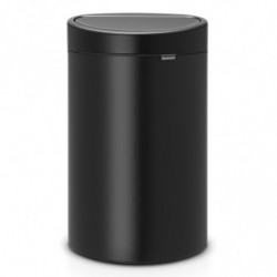 Κάδος Brabantia Touch Bin New 649733, 40 l, αθόρυβο και ομαλό κλείσιμο, επίπεδη πλάτη, Μαύρο