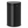 Κάδος Brabantia Touch Bin New 649733, 40 l, αθόρυβο και ομαλό κλείσιμο, επίπεδη πλάτη, Μαύρο