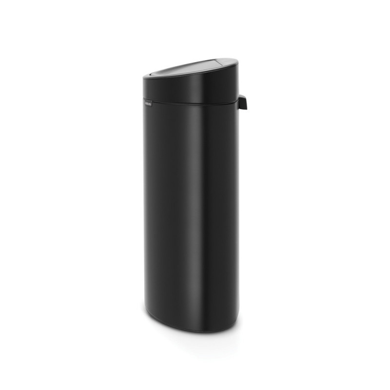 Κάδος Brabantia Touch Bin New 649733, 40 l, αθόρυβο και ομαλό κλείσιμο, επίπεδη πλάτη, Μαύρο