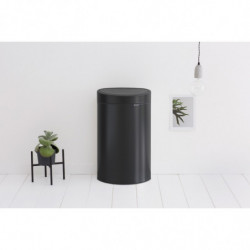 Κάδος Brabantia Touch Bin New 649733, 40 l, αθόρυβο και ομαλό κλείσιμο, επίπεδη πλάτη, Μαύρο