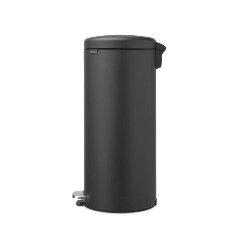 Κάδος με πεντάλ Brabantia NewIcon 649753, 30 l, Ομαλό κλείσιμο, Αντιολισθητική βάση, Σατινέ φινίρισμα, Σκούρο γκρι