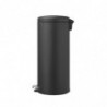 Κάδος με πεντάλ Brabantia NewIcon 649753, 30 l, Ομαλό κλείσιμο, Αντιολισθητική βάση, Σατινέ φινίρισμα, Σκούρο γκρι