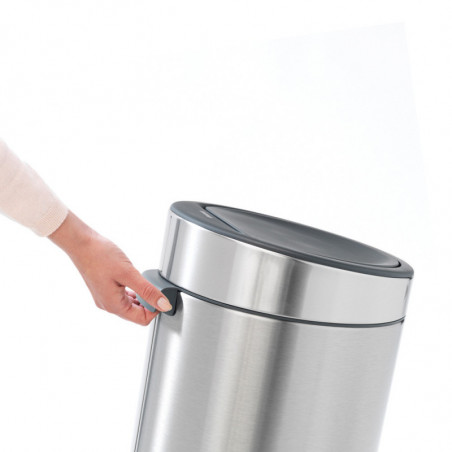 Κάδος Brabantia Touch Bin New 649999, 30 l, αθόρυβο και ομαλό κλείσιμο, Λευκό