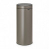 Κάδος Brabantia Touch Bin New 650007, 30 L, αθόρυβο και ομαλό κλείσιμο, γκρι