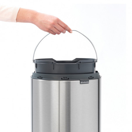 Κάδος Brabantia Touch Bin New 650007, 30 L, αθόρυβο και ομαλό κλείσιμο, γκρι