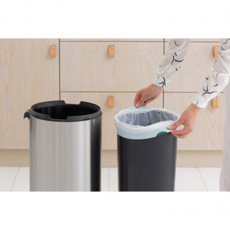Κάδος Brabantia Touch Bin New 650007, 30 L, αθόρυβο και ομαλό κλείσιμο, γκρι