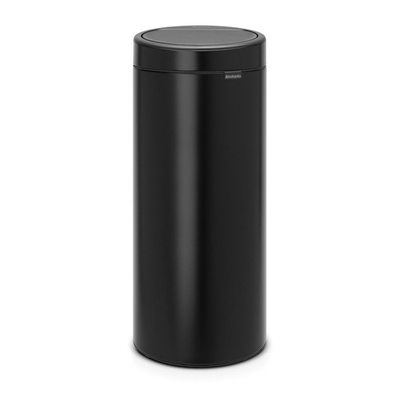 Κάδος Brabantia Touch Bin New 650008, 30 l, αθόρυβο και ομαλό κλείσιμο, Μαύρο ματ