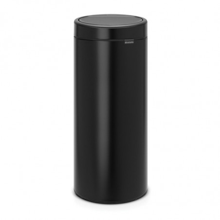 Κάδος Brabantia Touch Bin New 650008, 30 l, αθόρυβο και ομαλό κλείσιμο, Μαύρο ματ