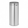 Κάδος Brabantia Touch Bin New 650011, 30 l, αθόρυβο και ομαλό κλείσιμο, Inox/matt