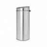 Κάδος Brabantia Touch Bin New 650011, 30 l, αθόρυβο και ομαλό κλείσιμο, Inox/matt