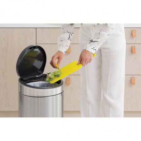 Κάδος Brabantia Touch Bin New 650011, 30 l, αθόρυβο και ομαλό κλείσιμο, Inox/matt