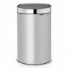 Brabantia Touch Bin New 650528, 40 l, αθόρυβο και ομαλό κλείσιμο, επίπεδη πλάτη, Inox/matt