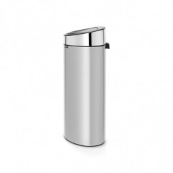 Brabantia Touch Bin New 650528, 40 l, αθόρυβο και ομαλό κλείσιμο, επίπεδη πλάτη, Inox/matt