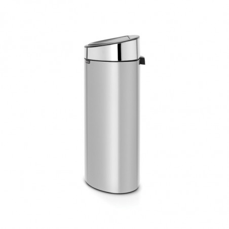 Brabantia Touch Bin New 650528, 40 l, αθόρυβο και ομαλό κλείσιμο, επίπεδη πλάτη, Inox/matt