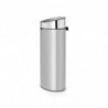 Brabantia Touch Bin New 650528, 40 l, αθόρυβο και ομαλό κλείσιμο, επίπεδη πλάτη, Inox/matt