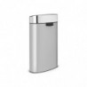 Brabantia Touch Bin New 650528, 40 l, αθόρυβο και ομαλό κλείσιμο, επίπεδη πλάτη, Inox/matt