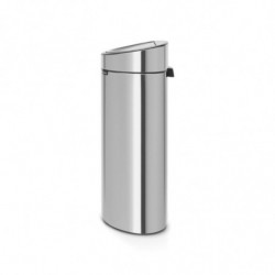 Brabantia Touch Bin New 650532, 40 l, αθόρυβο και ομαλό κλείσιμο, επίπεδη πλάτη, Inox/matt