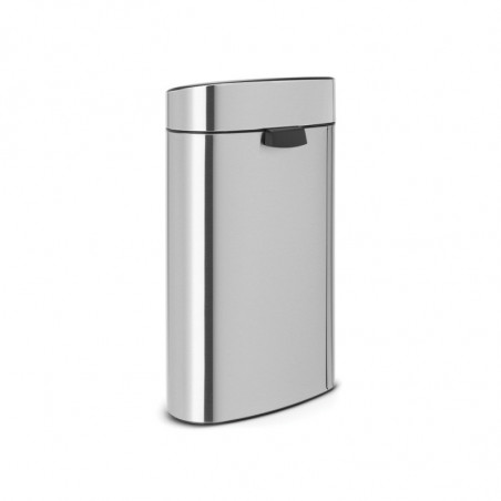 Brabantia Touch Bin New 650532, 40 l, αθόρυβο και ομαλό κλείσιμο, επίπεδη πλάτη, Inox/matt