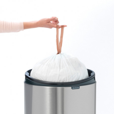 Brabantia Touch Bin New 650532, 40 l, αθόρυβο και ομαλό κλείσιμο, επίπεδη πλάτη, Inox/matt