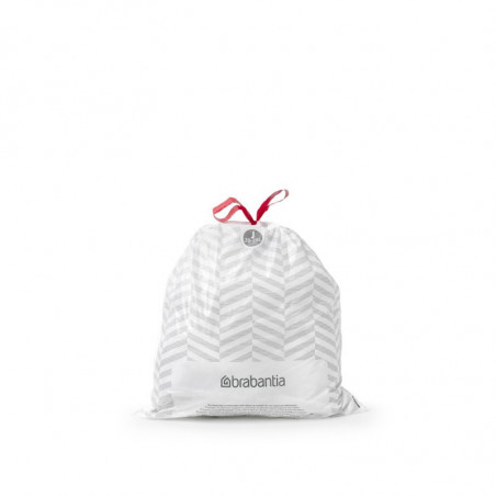 Σακούλες απορριμμάτων Brabantia PerfectFit NewIcon/Bo 650537, μέγεθος J, 20-25 l, 20 τεμάχια, λευκό