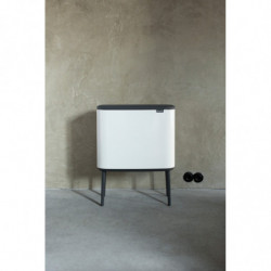 Κάδος Brabantia Bo Touch 651110, 11+23 L, Ομαλό και αθόρυβο άνοιγμα, Μεγάλο άνοιγμα, Λευκό