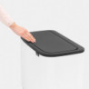 Κάδος Brabantia Bo Touch 651110, 11+23 L, Ομαλό και αθόρυβο άνοιγμα, Μεγάλο άνοιγμα, Λευκό