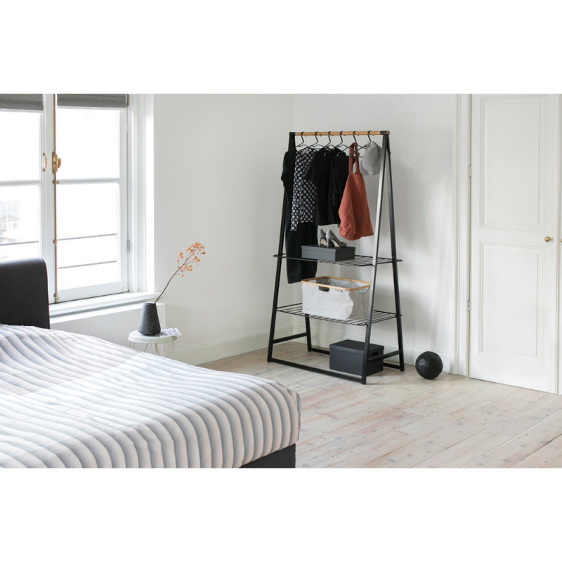Πολυλειτουργικό ράφι ρούχων Brabantia Linn 1008930, 2 ράφια, Ατσάλι, Μαύρο