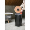 Καλάθι πλυντηρίου Brabantia 1000826, 60 l, Καπάκι από φελλό, Πλήρωση χωρίς άνοιγμα, οπές εξαερισμού, Μαύρο