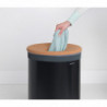 Καλάθι πλυντηρίου Brabantia 1000826, 60 l, Καπάκι από φελλό, Πλήρωση χωρίς άνοιγμα, οπές εξαερισμού, Μαύρο