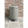 Κάδος με πεντάλ Brabantia NewIcon 1001090, 12 l, Ομαλό κλείσιμο, Αντιολισθητική βάση, Ορυκτή επίστρωση, Γκρι